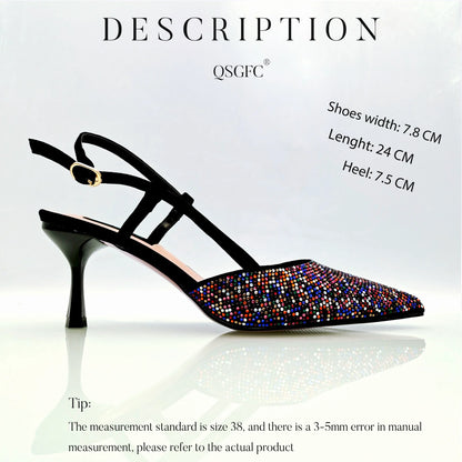 Fashion Shoulder Bag and Strap High Heels Set