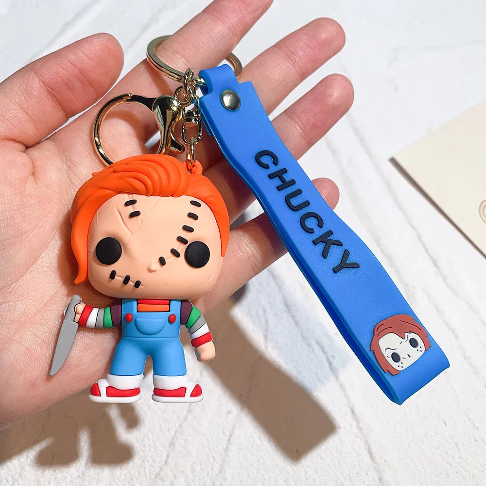 Horror Movie a Nightmare on Elm Street Keychain Cosplay Horror Halloween Party Accessories Gifts Cartoon Pendant Keyrings