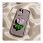 New Candy Macaron Crystal Flower Holder Phone Case