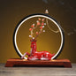 Blossom Deer Round Backflow Incense Burner LED Lamp