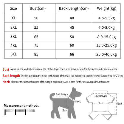 XL-5XL Hawaii Style Cute Spring T-shirts Comfortable Pet Shirt for Medium Large Dog Puppy Pet Clothes Breathable Pet T-shirt