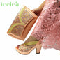 New Design African Women Shoes and Bag Set