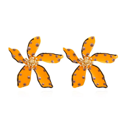 Sweet Big Flower Stud Earrings
