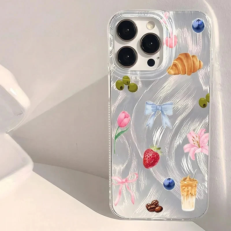 Fashionable Little Flowers Pattern Phone Case