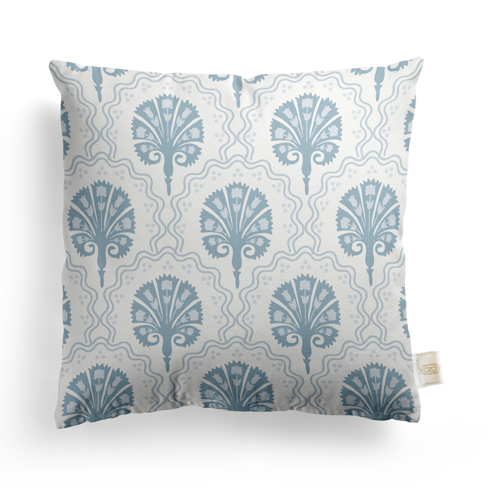 Scallop Floral Pillow Cover | Featuring Navy Haven Colorway