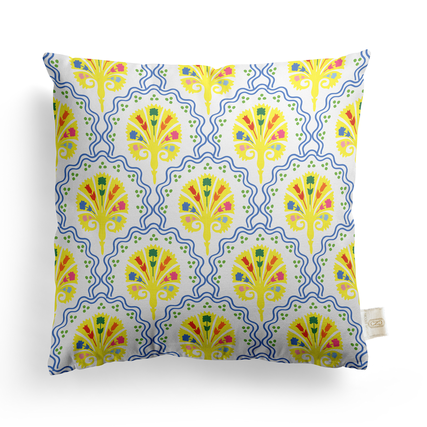 Scallop Floral Pillow Cover | Featuring Navy Haven Colorway