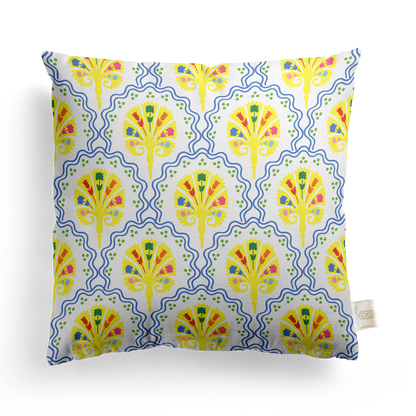 Scallop Floral Pillow Cover | Featuring Fiesta Colorway