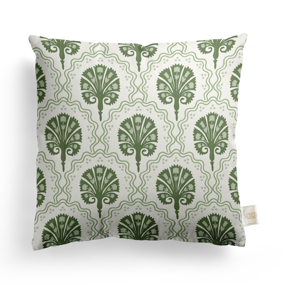 Scallop Floral Pillow Cover | Featuring Preppy Colorway