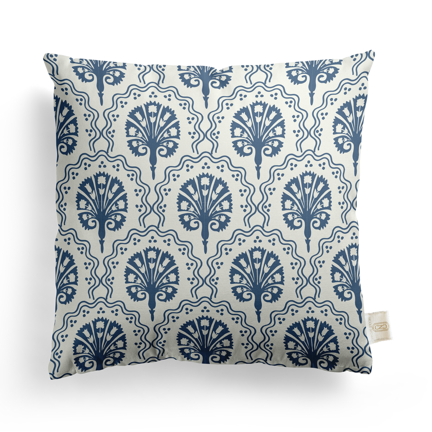 Scallop Floral Pillow Cover | Featuring Preppy Colorway