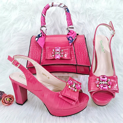 New Arrival Shoes and Bag Set African Sets HFG1-29