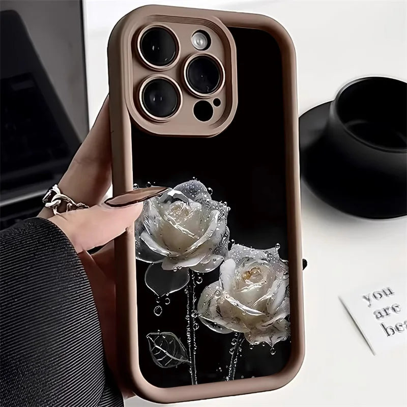 Crystal Rose Flower Phone Case