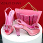 High Quality Thin Heels Ladies Shoes Matching Bag Set