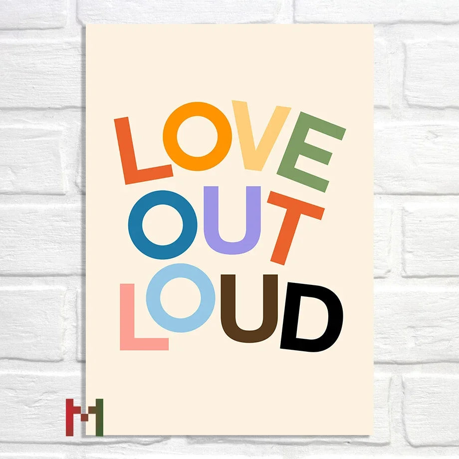 Abstract Pride Art Canvas Print Wall Decor LGBT Home Art