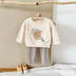New Baby Suits Cartoon Clothing Boy Infant Sets Long-Sleeve Bread/Biscuits Sweatshirts Top Pants Autumn Winter Toddler Outfits