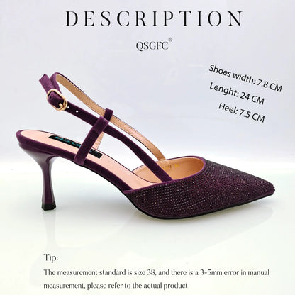 Fashion Shoulder Bag and Strap High Heels Set