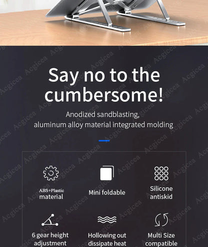 Portable Laptop Stand Notebook Stands Adjustable Ergonomic Laptop Support Base Holder for Macbook Computer Accessories Bracket