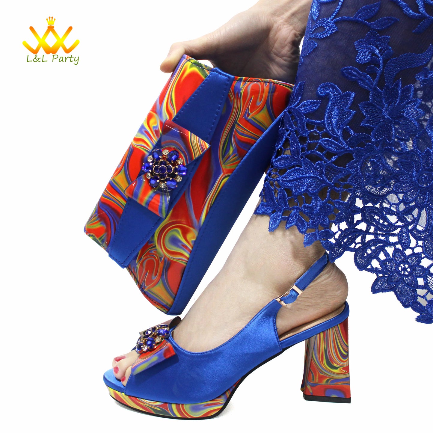 Italian Design Shoes Matching Bag Set