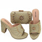 New Arrival African Wedding Shoes and Bag Set HJK1-22