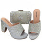 New Arrival African Wedding Shoes and Bag Set HJK1-22