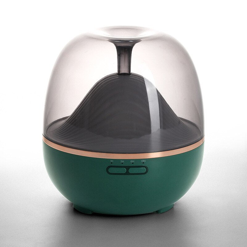 Wood Grain 600 ml Essential Oil Aroma Diffuser with 7 Color LED Lights
