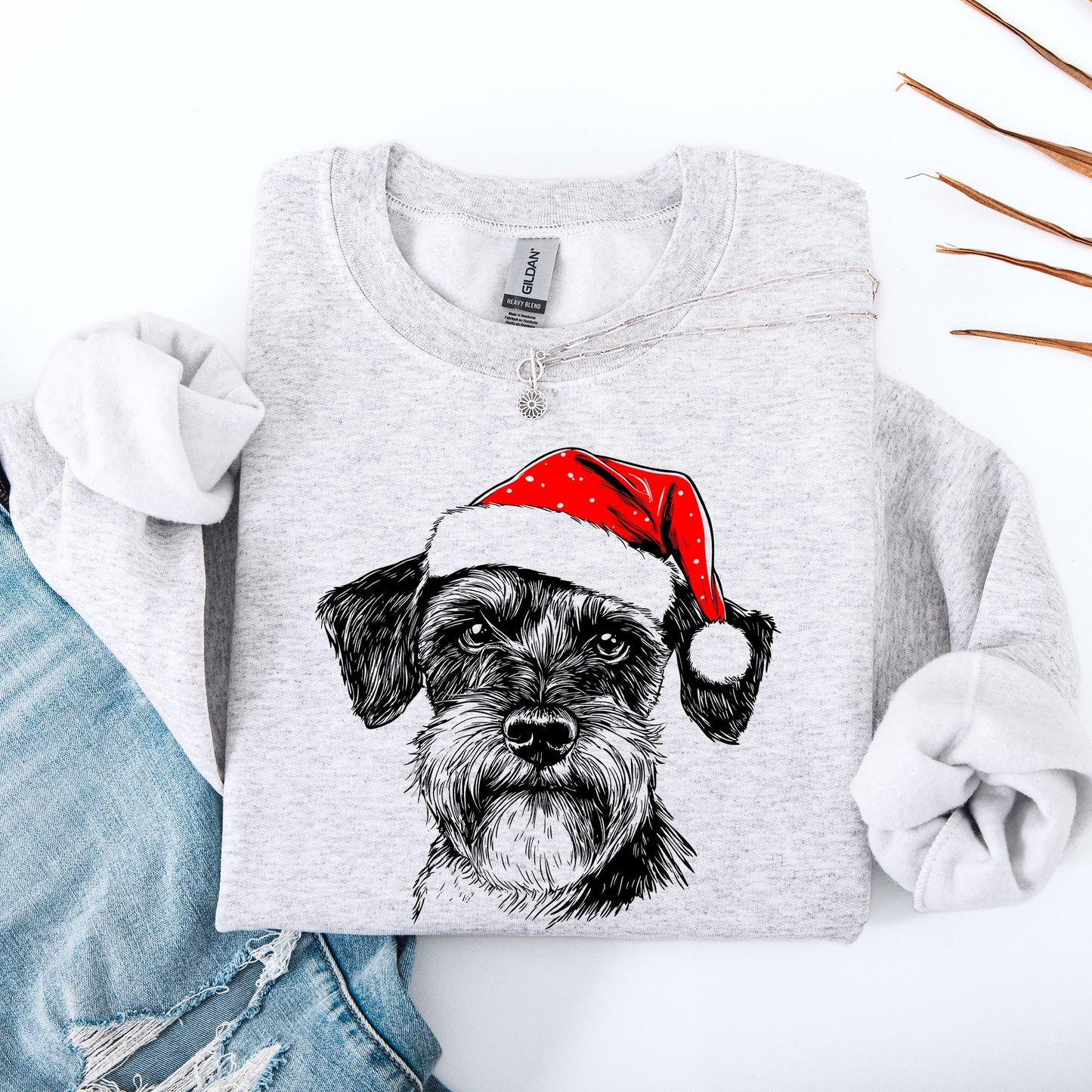Schnauzer, Santa, Dog, Christmas, Dog Lover, Pet Sweatshirt