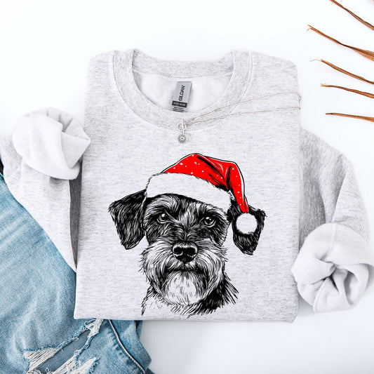 Schnauzer, Santa, Dog, Christmas, Dog Lover, Pet Sweatshirt