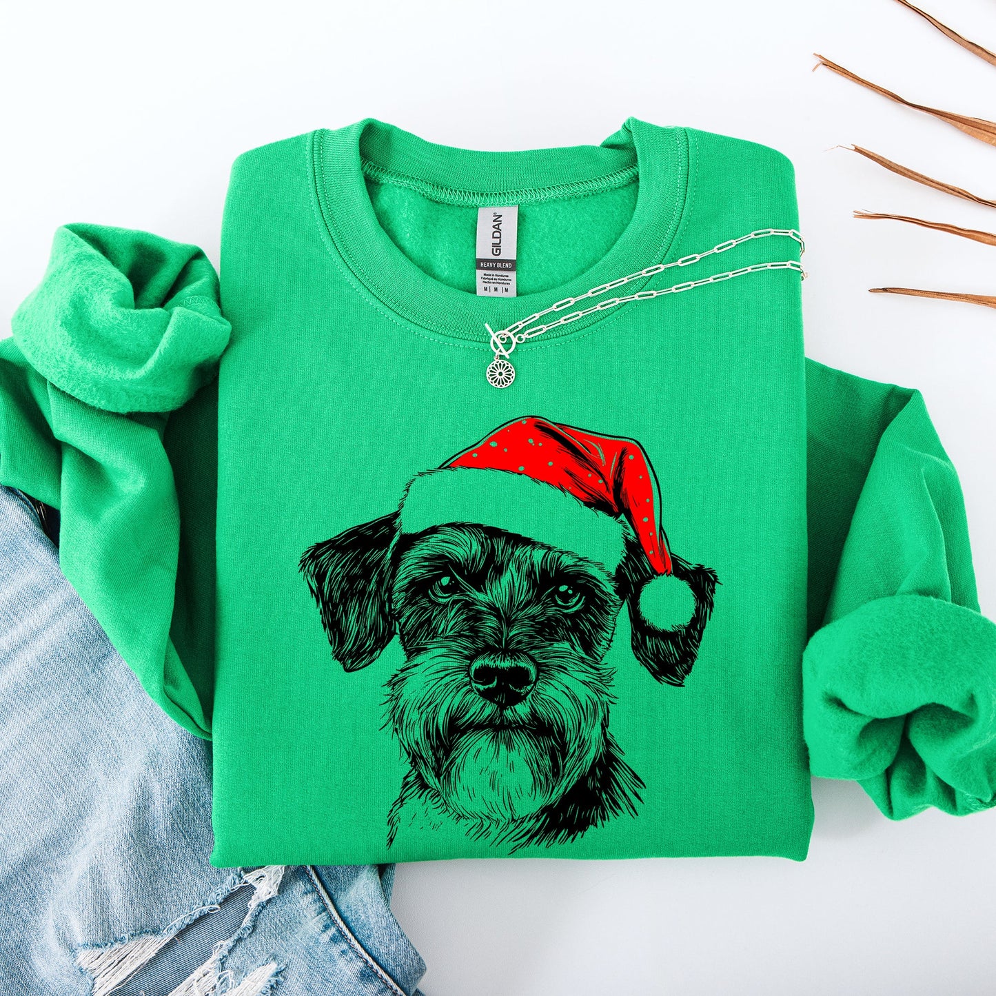 Schnauzer, Santa, Dog, Christmas, Dog Lover, Pet Sweatshirt
