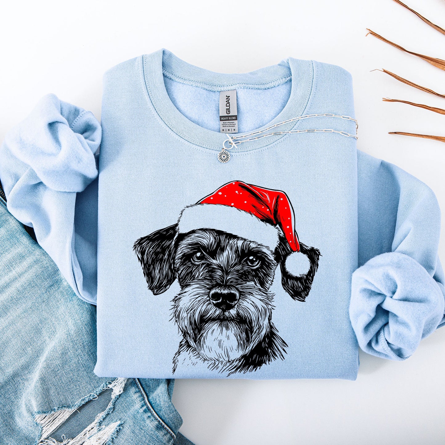 Schnauzer, Santa, Dog, Christmas, Dog Lover, Pet Sweatshirt