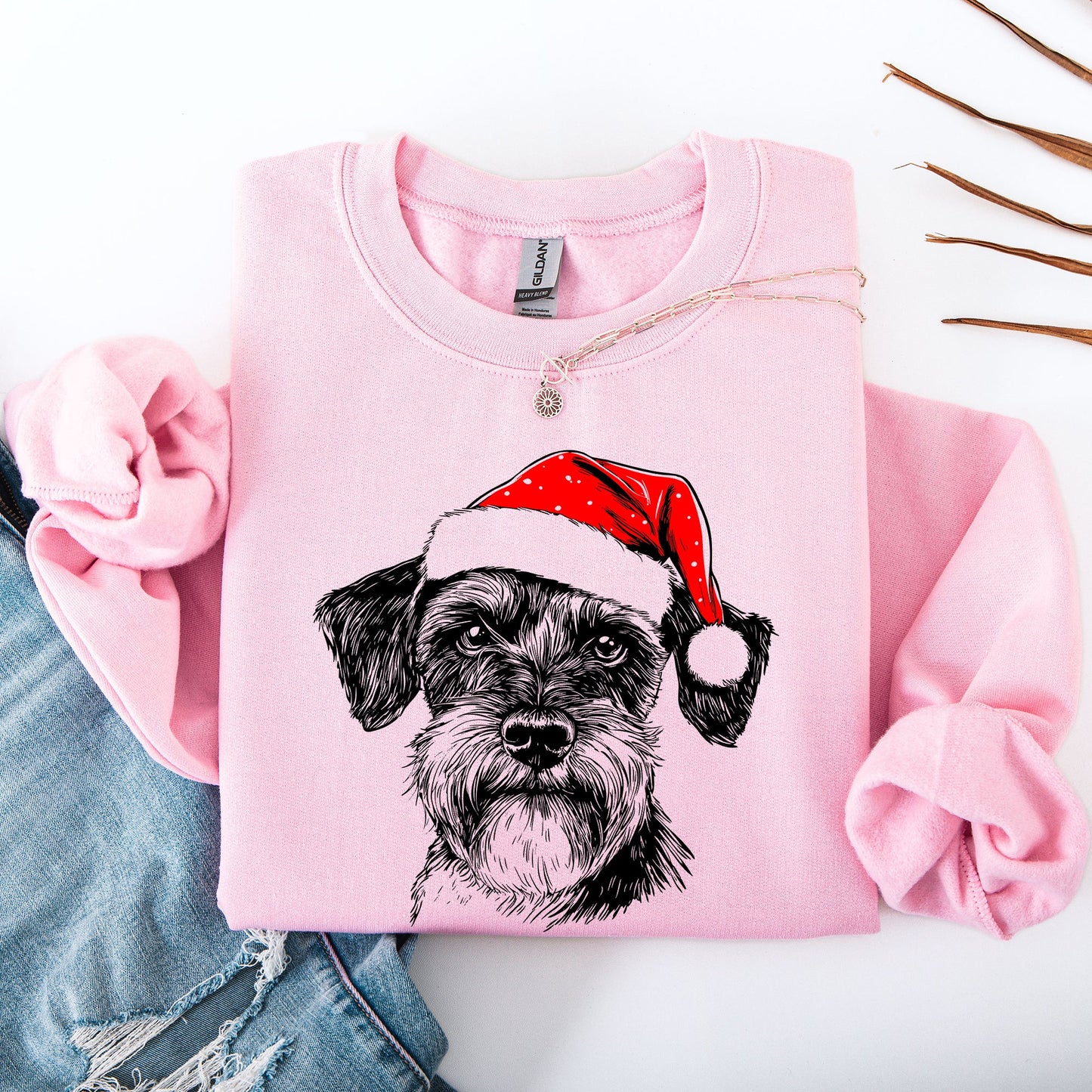 Schnauzer, Santa, Dog, Christmas, Dog Lover, Pet Sweatshirt