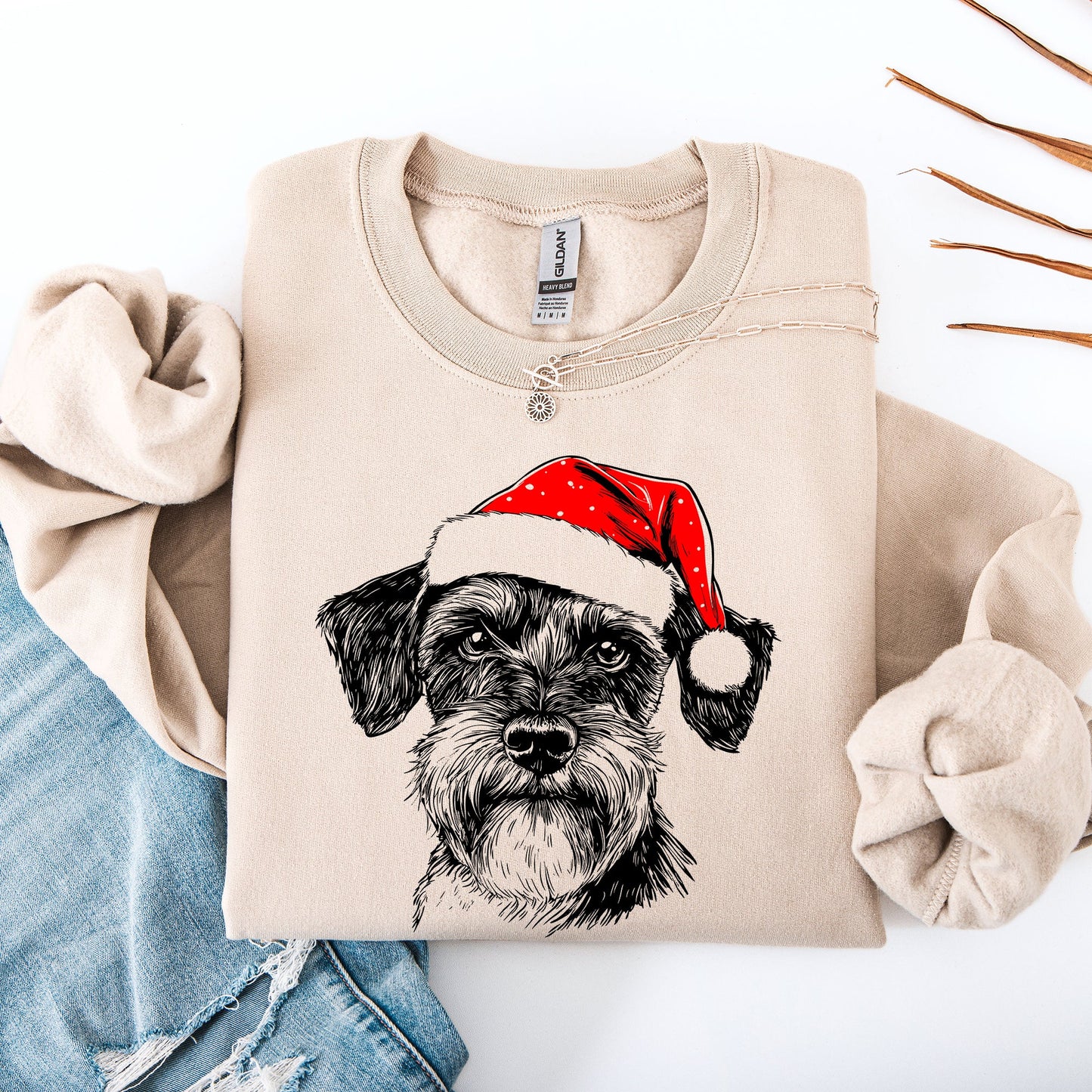 Schnauzer, Santa, Dog, Christmas, Dog Lover, Pet Sweatshirt