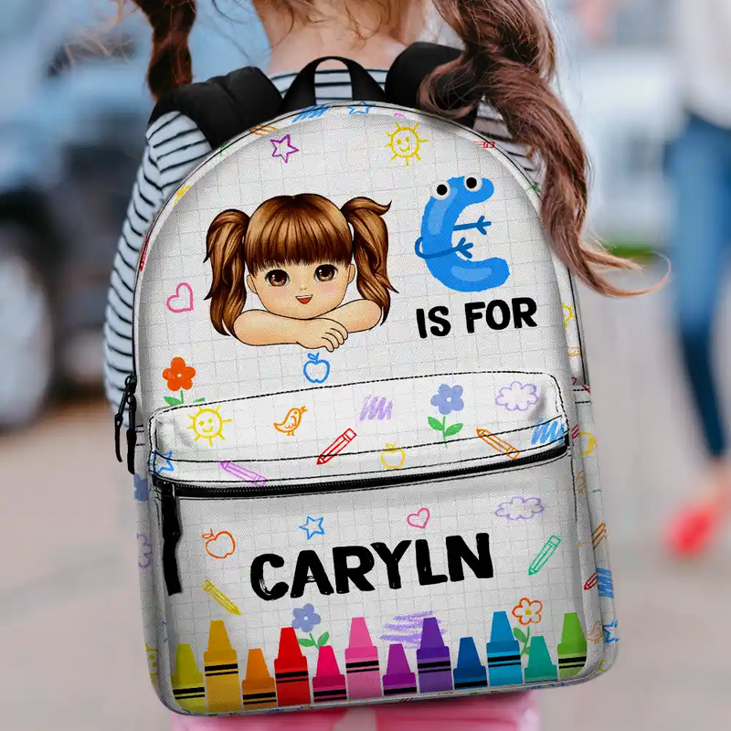 School Boy Kid's Name -  Personalized Kid Backpack - Custom Gift For Back To School, First Day of School - Student, Son, Daughter | Kindergarten, Pre-K, Preschool
