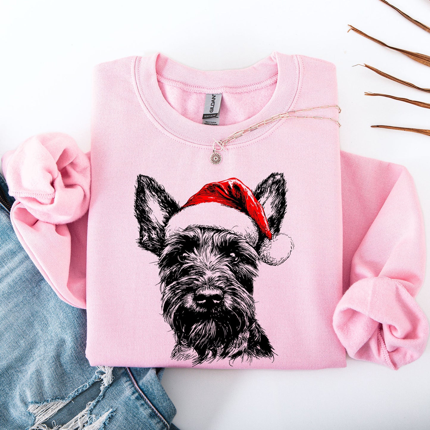 Scottish Terrier, Santa, Scotty Dog, Christmas, Dog Lover, Pet Sweatshirt