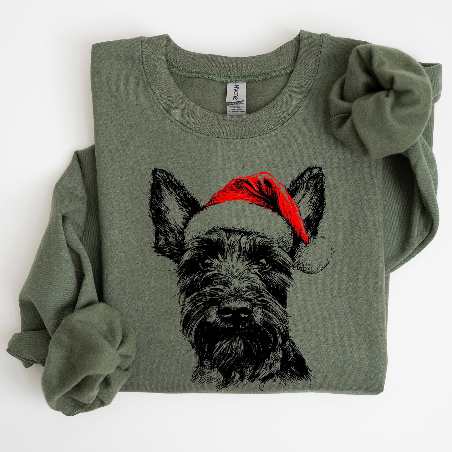 Scottish Terrier, Santa, Scotty Dog, Christmas, Dog Lover, Pet Sweatshirt
