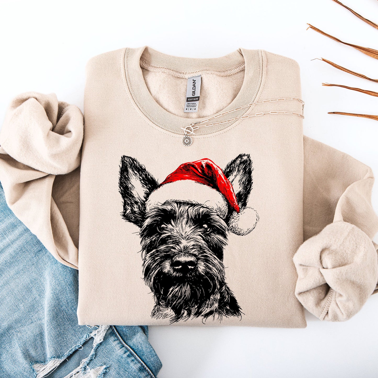 Scottish Terrier, Santa, Scotty Dog, Christmas, Dog Lover, Pet Sweatshirt