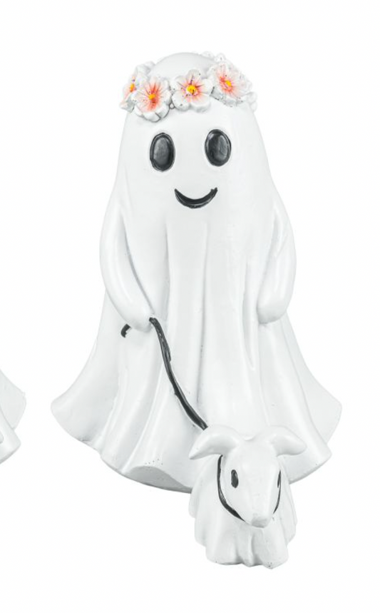 Resin Floral Headband Ghost Walking Dog