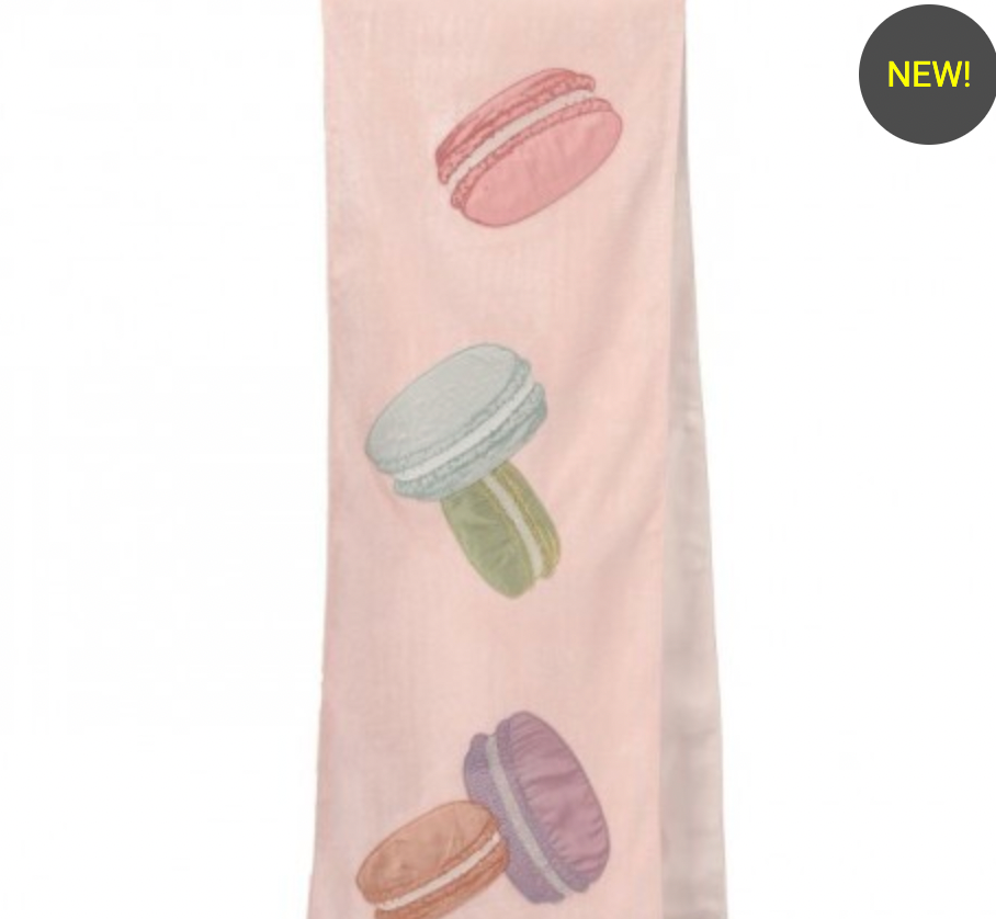 Santa's Sweet Shoppe Collection - 13X72" VELVET MACAROON TABLE RUNNER