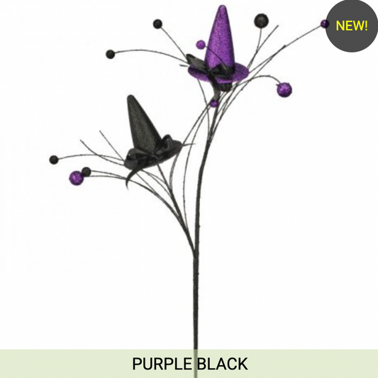 24" DOUBLE GLITTER WITCH'S HAT SPRAY