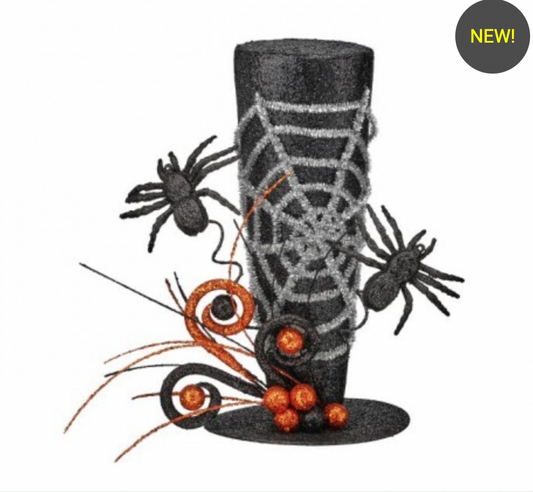 12" HALLOWEEN HAT WITH SPIDERS
