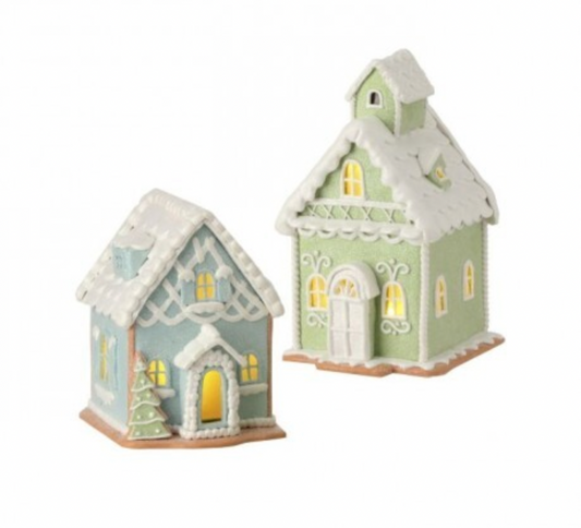 Santa's Sweet Shoppe Collection 6-7.5" Sweet House - SET OF 2