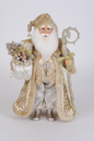 17" Lighted Touch of Gold Santa