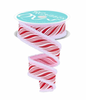 1.5"X10YD PEPPERMINT TWIST DRIFT RIBBON