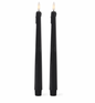 Set of 2 -  11.5" Black LED Drip Taper Candles with Timer