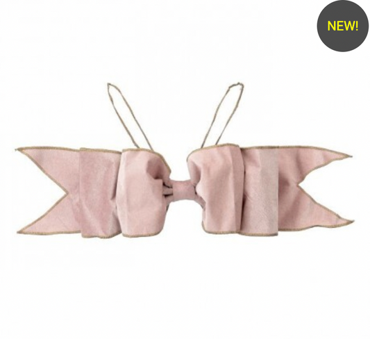 6"X16"X24" PINK VELVET PREMADE BOW