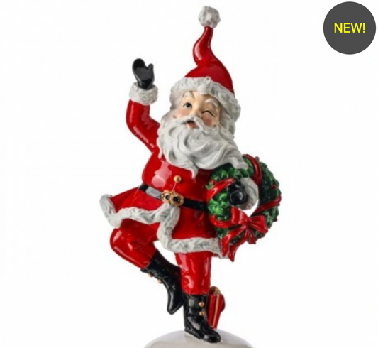Christmas Carousel Collection - 13" RESIN PRANCING SANTA