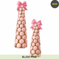 Santa's Sweet Shoppe Collection - 11 & 13" RESIN MACAROON TREE With BOW - SET OF 2