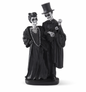 18" Black & Silver Resin Skeleton Couple