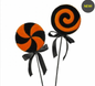 Halloween Carnival - 20" VELVET STRIPE HALLOWEEN LOLLIPOP - SET OF 2
