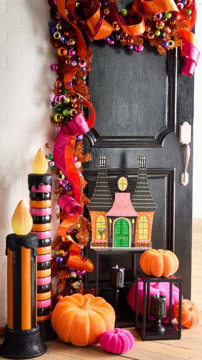 Halloween Carnival - 12" FLOCKED PUMPKIN