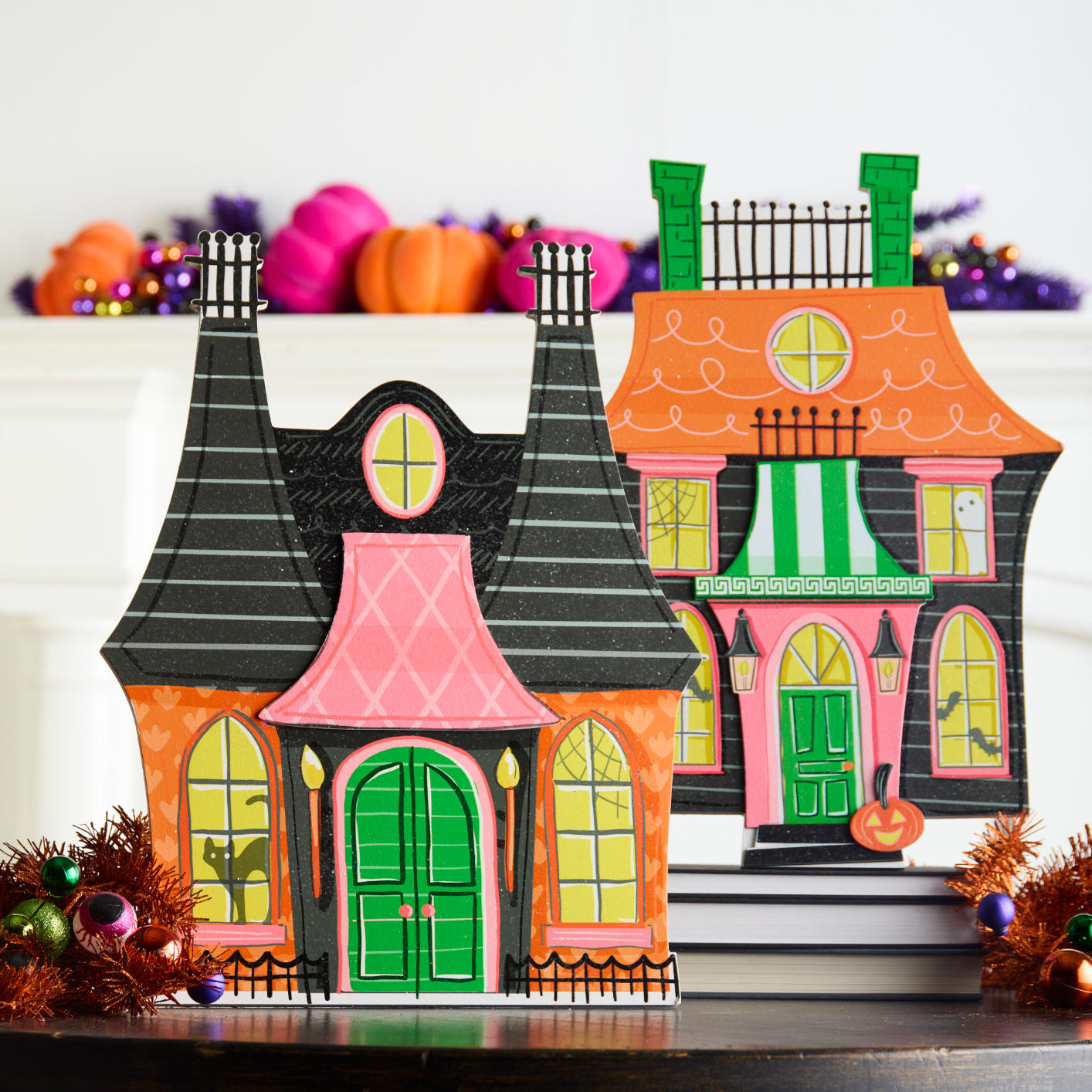 Halloween Carnival - 20" Haunted Mansion Cut Out Sign - SET OF 2