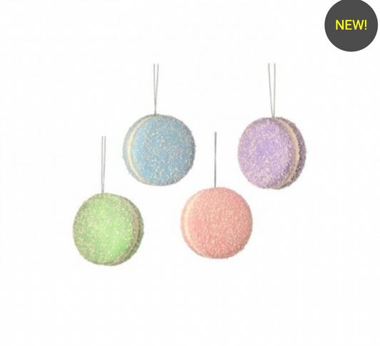 Santa's Sweet Shoppe Collection - 3" MACAROON Ornaments - SET OF 4